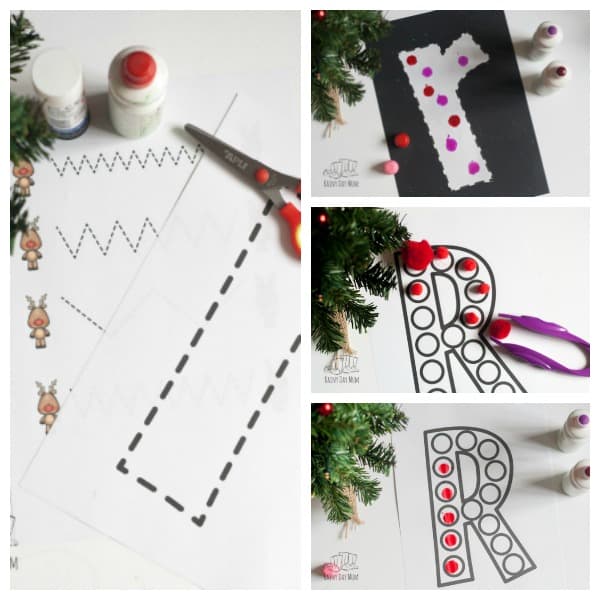 Rudolph and Reindeer Toddler Activity Pack to print, play, create and learn with. Free resource for Christmas letter "r" learning and fun.