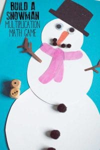 Build a Snowman Multiplication Math Game