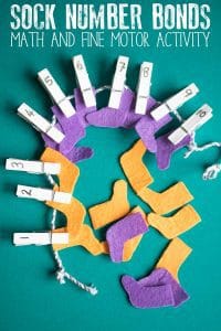 Fox in Socks Number Bonds Activity for Maths and Fine Motor Skills