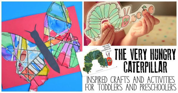 Fun crafts and activities for toddlers and preschoolers based on the classic Eric Carle book The Very Hungry Caterpillar. Including simple learning activities, and sensory play.
