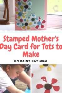 Stamped Mothers Day Card for Tots to Make