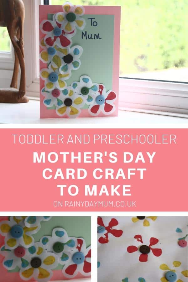 toddler and preschooler mothers day card craft to make