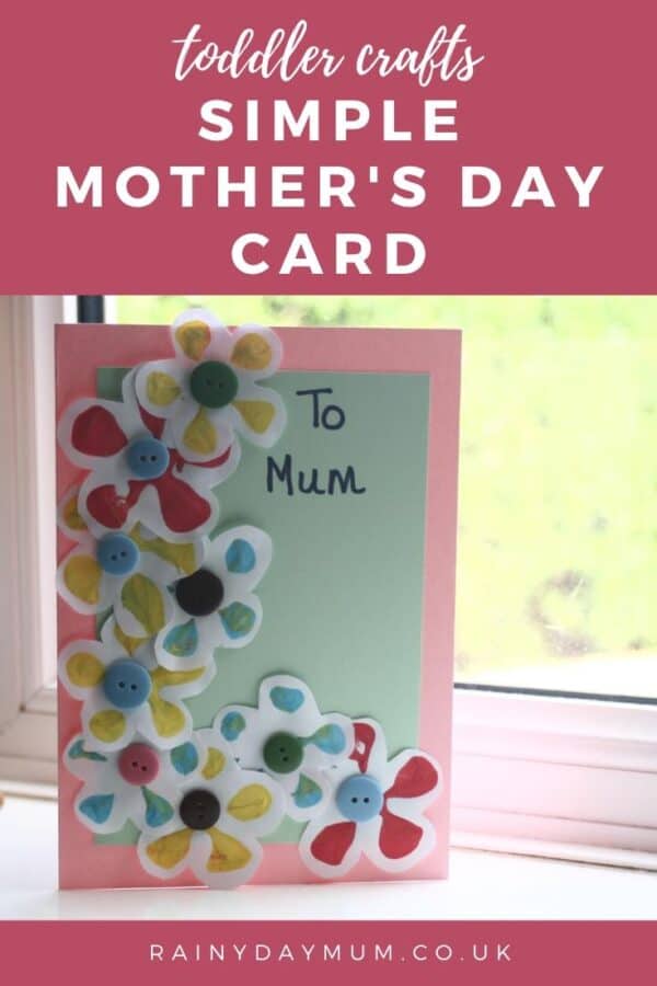 toddler crafts Simple Mother's Day Card