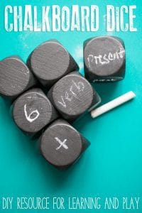 DIY Chalkboard Dice for Learning and Play