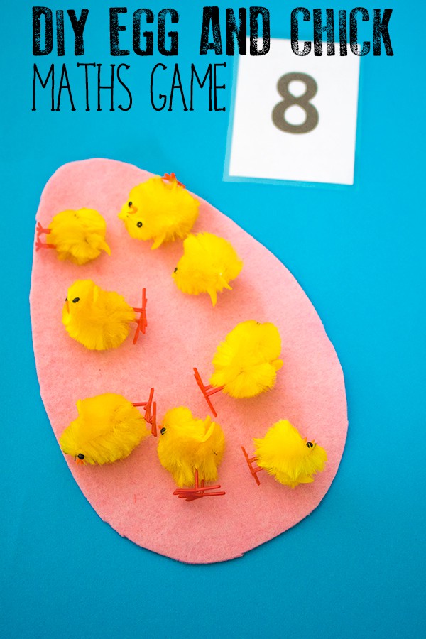 Quick and easy to create Easter or spring themed mathematics game for toddlers and preschoolers. Start with counting with 1 to 1 correspondence and then develop the activity for addition and subtraction.