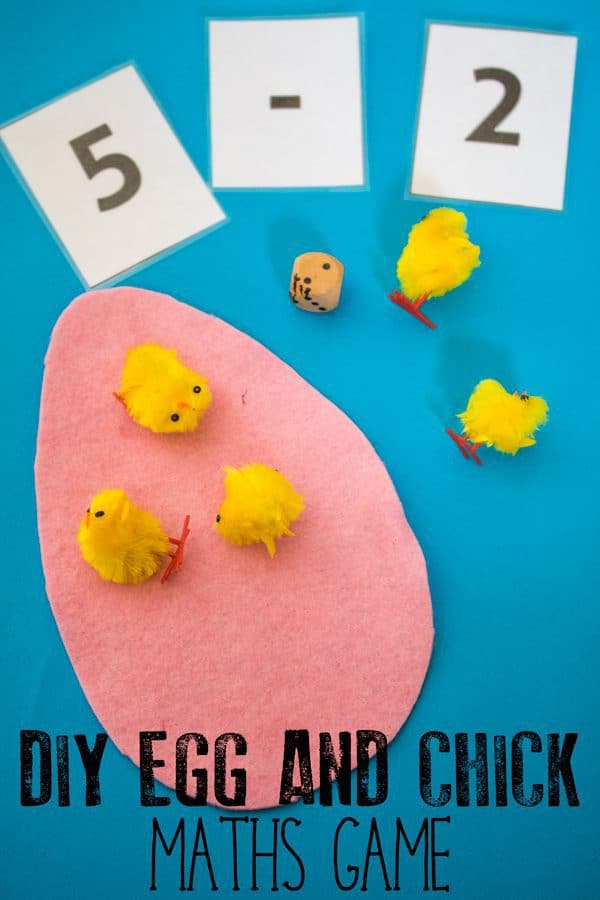 Easter egg and chick math game