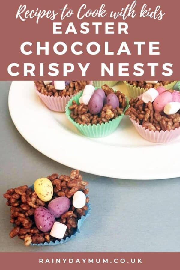 Easter recipe for kids classic chocolate crispy nests