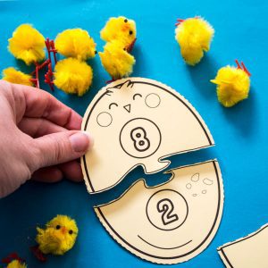 FREE Printable Egg and Chick Number Bond Puzzles