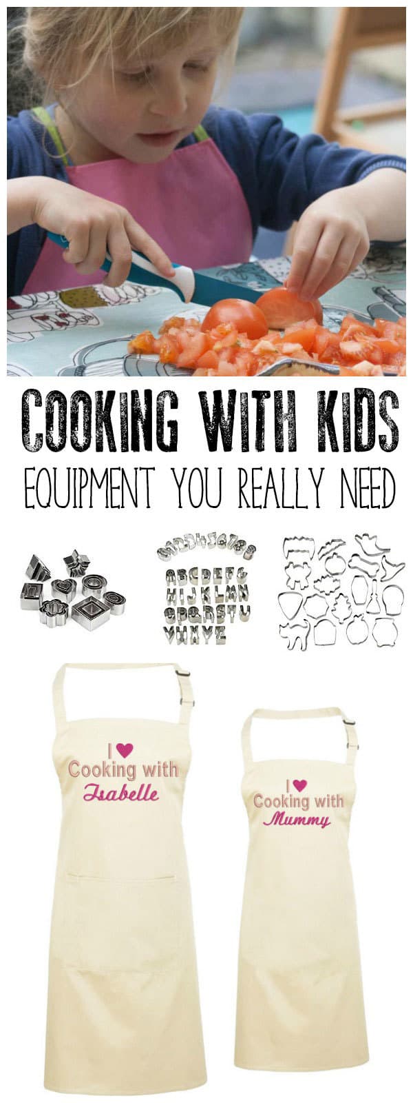 With so many gadgets and gizmos around what equipment is actually needed for cooking with kids. Find our essentials, they are nice and some little ideas that make time in the kitchen with kids a little bit easier for all.