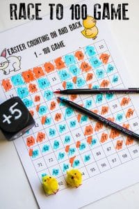 Easter Race to 100 Maths Game