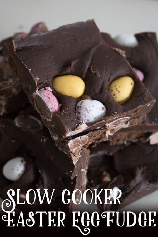 Slow cooker Cadbury Mini Egg Chocolate Fudge