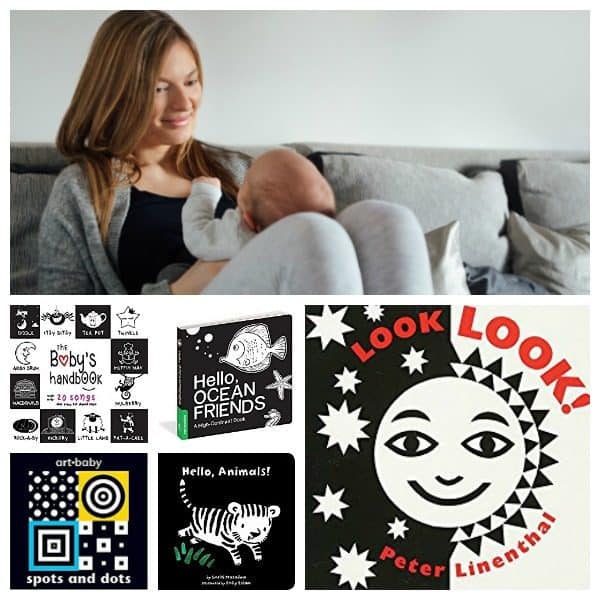 Pick up these black and white board books and spend some time reading together with your newborn and young babies. The high contrast images are ideal as they will be able to see the images and hearing your voice read the words will help language development and create memories you will look back on fondly.