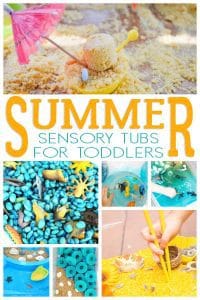 The best summer themed sensory bins and tubs for toddlers. Ideal for setting up and exploring these classic themes and under the sea with sensory play.
