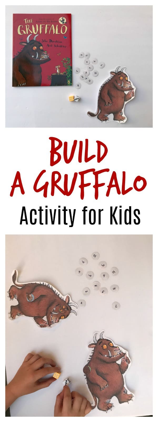 Inspired by the book The Gruffalo by Julia Donaldson play this 1 - 4 player counting and number recognition game as you build a Gruffalo. Perfect for preschoolers working on these number skills that love this fun children's picture book.