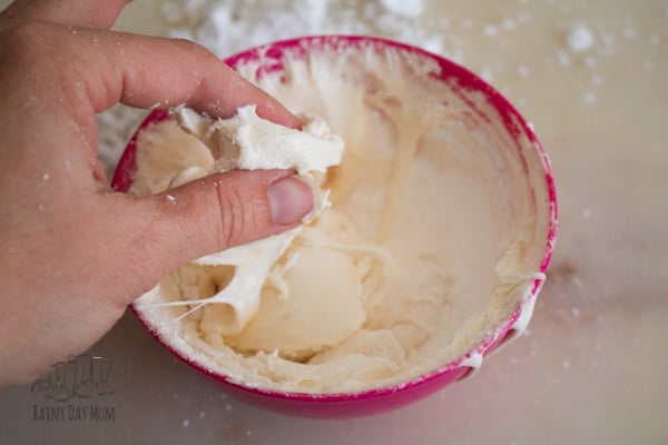 Edible play dough recipe with printable recipe card