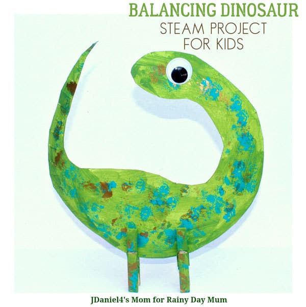 can you balance a dinosaur paper plate craft for kids
