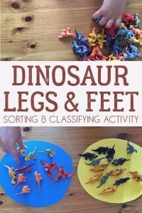 Dinosaur Legs and Feet Sorting Activity
