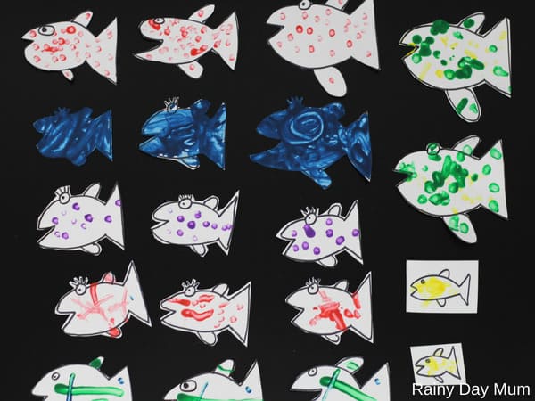 diy pattern cards for ocean themed math center activity