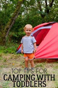 how to camp with toddlers in a tent