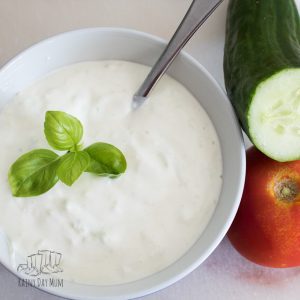 Easy homemade Greek Tzatziki dip recipe to make. Perfect for summer salads and in pita bread.