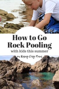 Pinterest image for kids in the rock and tide pools exploring for creatures