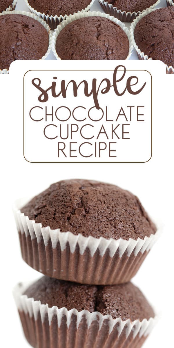 Delicious and simple chocolate cupcake recipe to enjoy. The perfect base for decorated cupcakes or to eat as is. Cover with buttercream for a special treat.