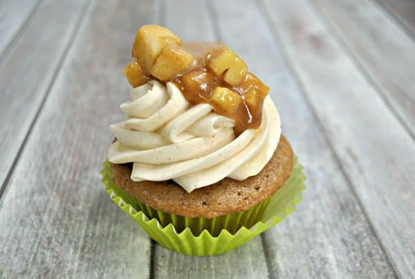 Autumn treats - apple pie spiced cupcakes with cinnamon buttercream frosting