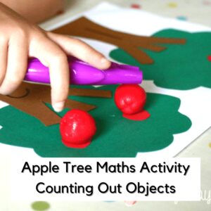 Apple Tree Number Matching Activity for Preschoolers