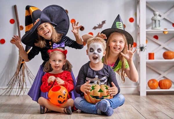 Make Halloween fun and not so scary, involve siblings and have a party with dressing up but no monsters and scary witches laughing.