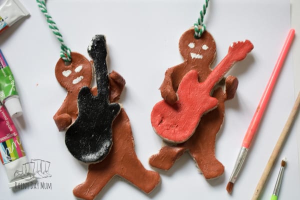 hang salt dough decoration with string, ribbon or cord