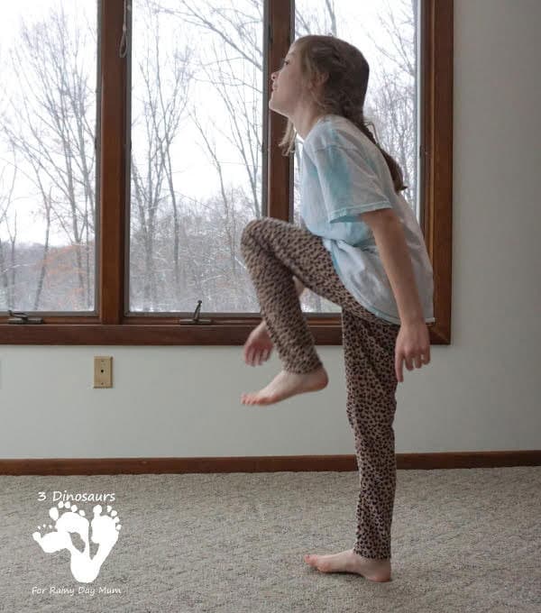 stomping and balancing movements for kids