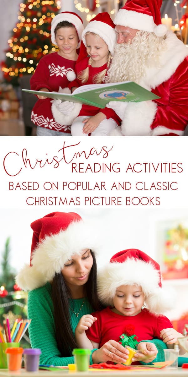 christmas reading activities for kids based on popular and classic christmas picture books