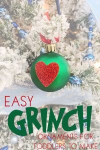 Easy Grinch Ornament Craft for Toddlers