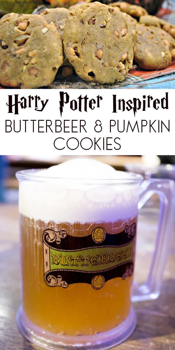 Harry Potter Inspired Butterbeer and Pumpkin Pie flavoured cookies with chopped walnuts. A delicious treat for all Harry Potter Fans