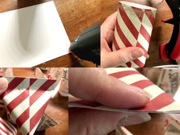 how to make your pockets for a DIY advent calendar with scrapbook paper