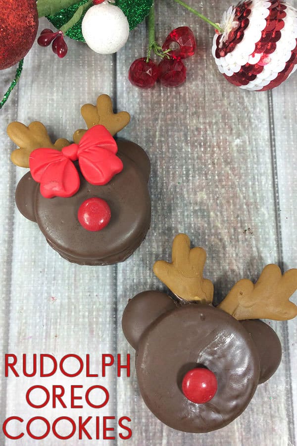 Rudolph and Reindeer Oreo Cookies to Make for Kids. A simple party cookie that they will LOVE!