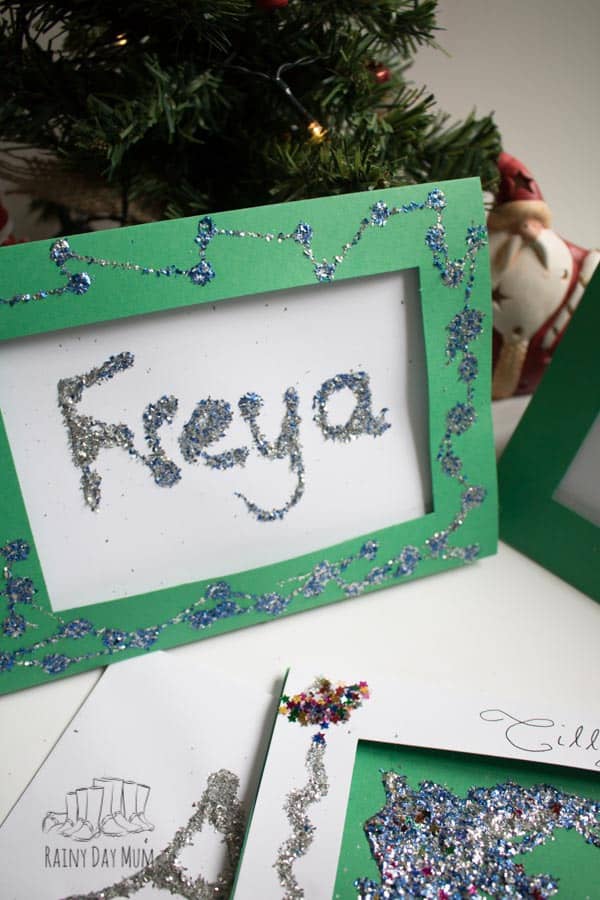 Simple letter from santa to your child using aperture cards