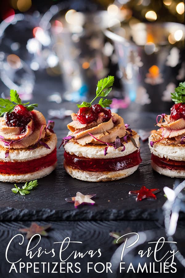 Christmas Party Appetisers for family get togethers that kids and adults will love. Includes fun food that you can serve for the kids at the party too!