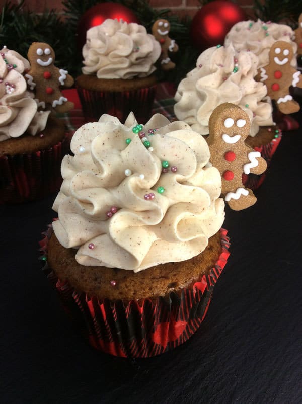 Yummy Gingerbread Men Cupcakes for Christmas