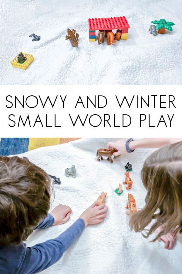 small world snowy and winter inspired by bear stays up for Christmas by Karma Wilson