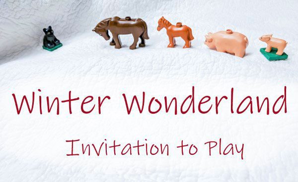 winter wonderland invitation to play for young kids