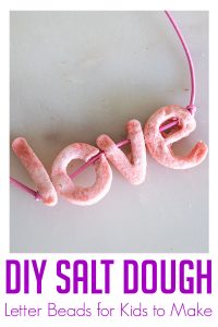 Scented Salt Dough Letter Beads to Make a Word Necklace with Kids