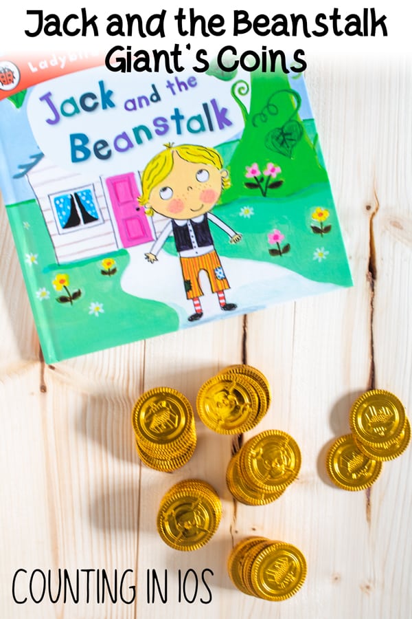 jack and the beanstalk gold coin counting in 10s hands-on learning activity for kids