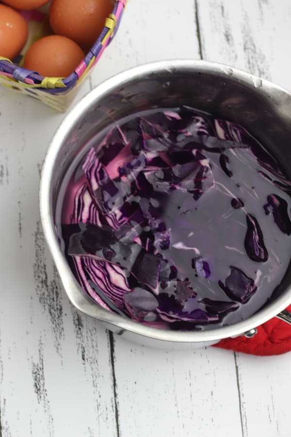 red cabbage for dyeing blue eggs for easter