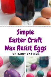 Simple Easter Craft Wax Resist Decorated Easter Eggs