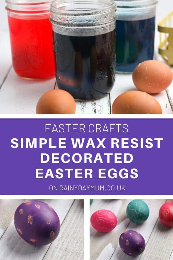 easter crafts for kids wax resist easter eggs