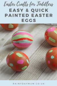 Easter Crafts for Toddlers - quick and easy painted easter eggs