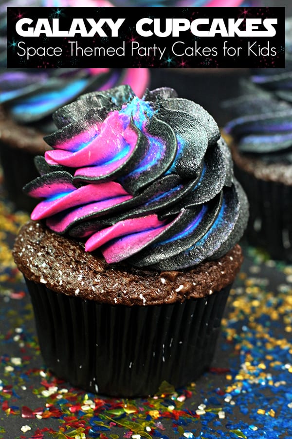 galaxy cupcakes for kids birthday parties