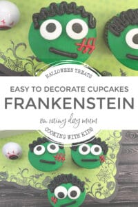 frankenstein cupcakes for kids to decorate
