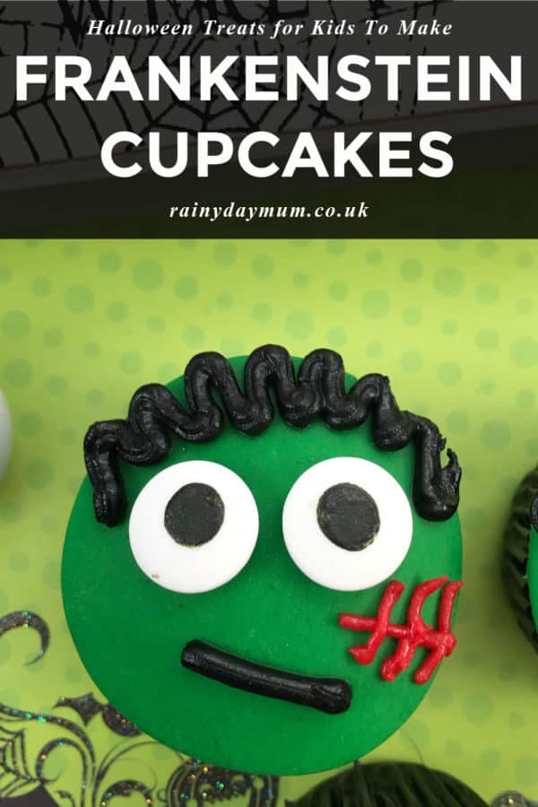 frankenstine cupcakes to make and bake with kids